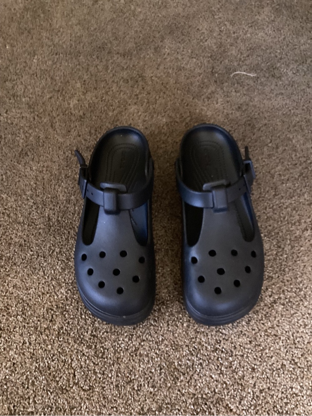CROCS Black Women's Slip-On Clog Sandals with Adjustable Strap